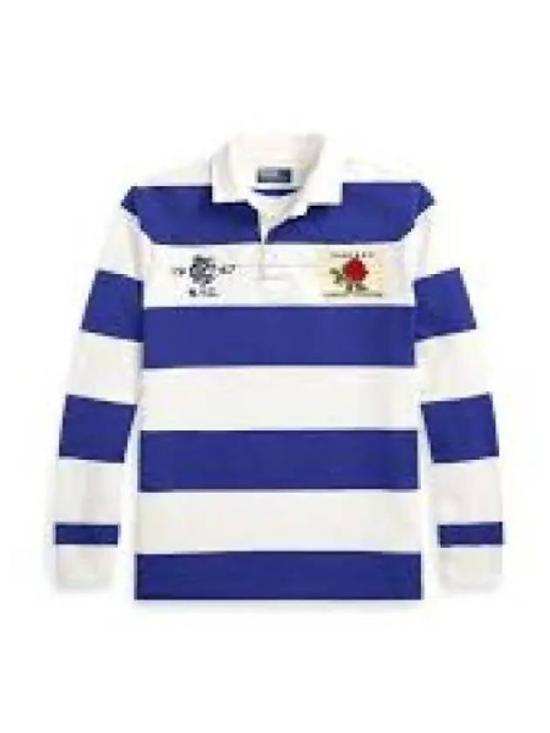  폴로 랄프로렌 폴로 티셔츠 710950789001 WHITE BLUE DOM