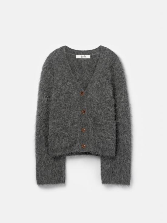  세퍼 가디건 LEE CARDIAN GREY MELANE ALPACA GRAY DOM