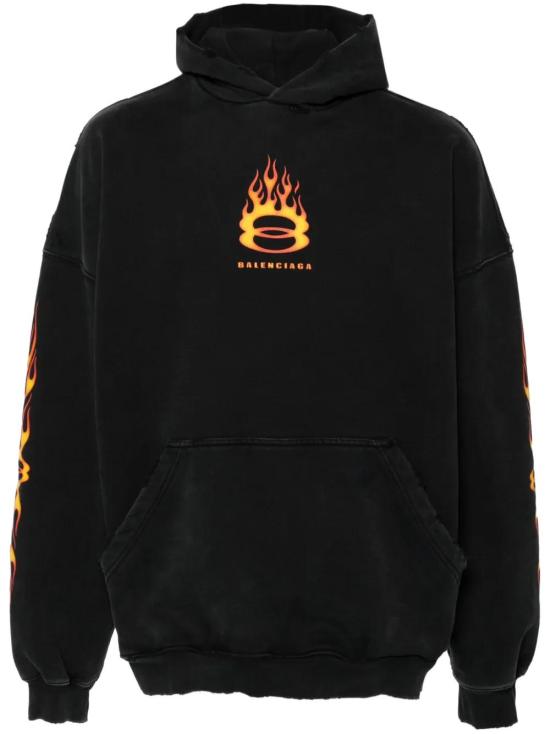  발렌시아가 후드 티셔츠 739024TQVW9 black