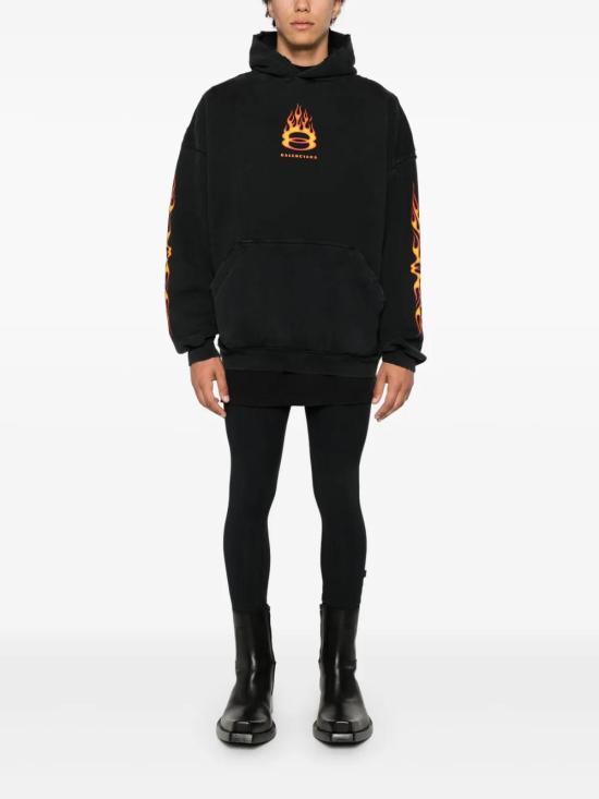  발렌시아가 후드 티셔츠 739024TQVW9 black - BALENCIAGA