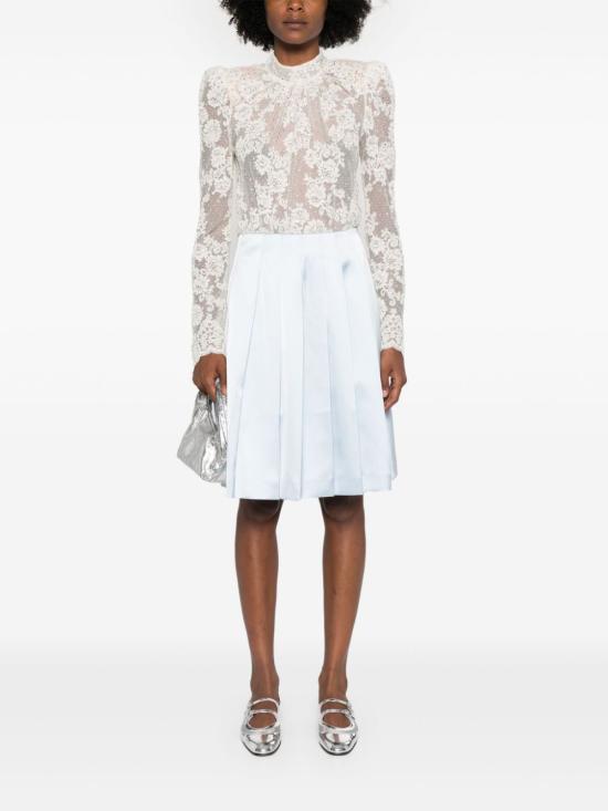  셀프 포트레이트 미디 스커트 AW24060MSKBL - SELF PORTRAIT