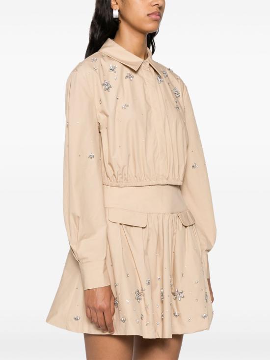  셀프 포트레이트 블라우스 PF24036TBG beige - SELF PORTRAIT