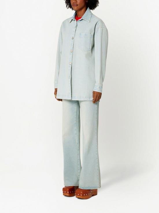  아미 셔츠 UJK221DE0002 blue - AMI