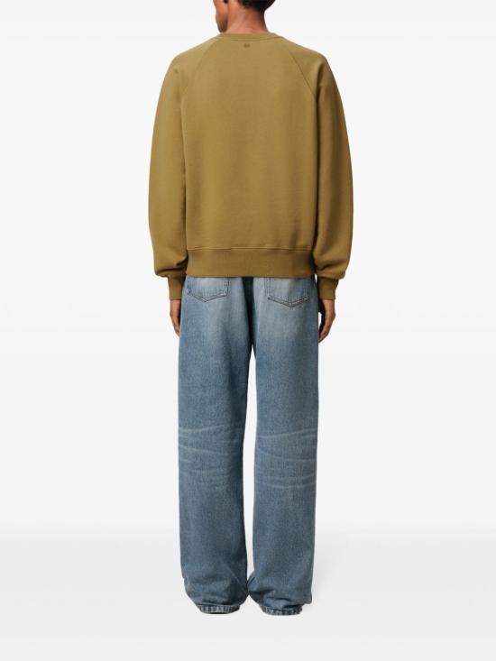  아미 긴팔 티셔츠 E25USW074747 olive green - AMI