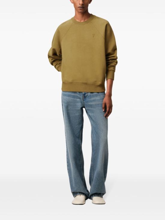  아미 긴팔 티셔츠 E25USW074747 olive green - AMI