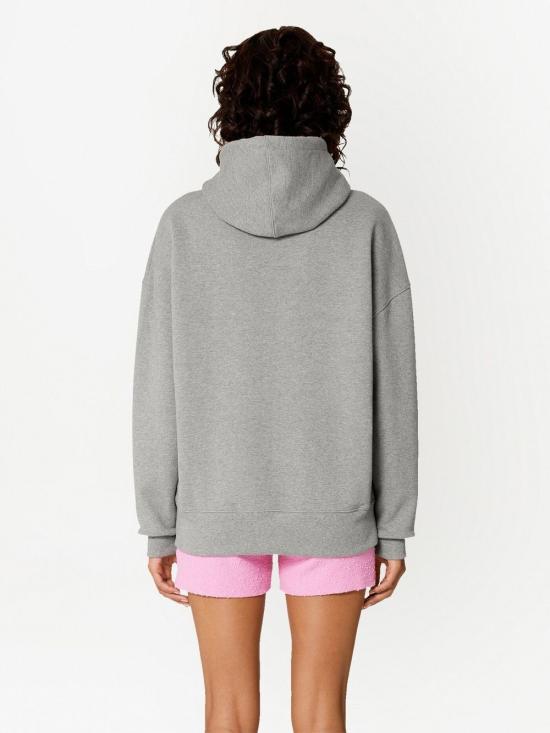  아미 후드 티셔츠 USW209747 grey - AMI