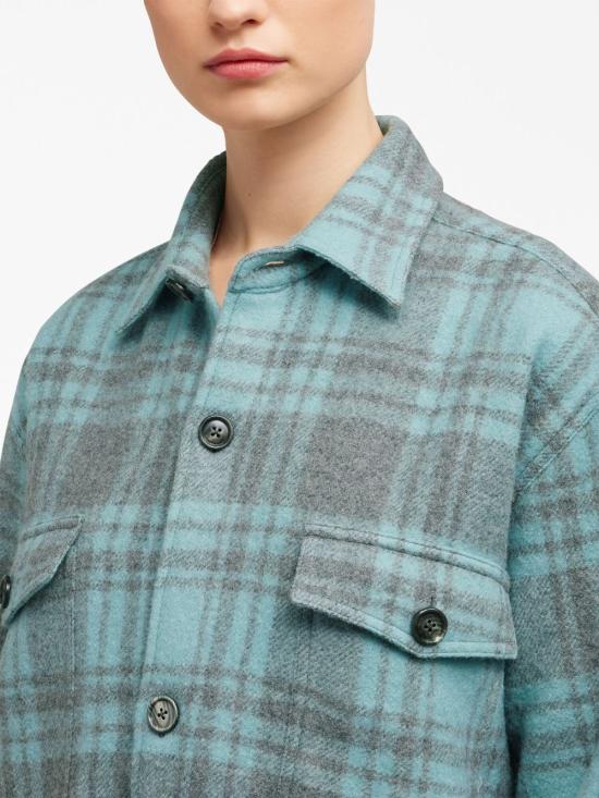  아미 자켓 H23UJK226WV0014 turquoise - AMI