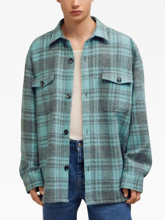  아미 자켓 H23UJK226WV0014 turquoise - AMI