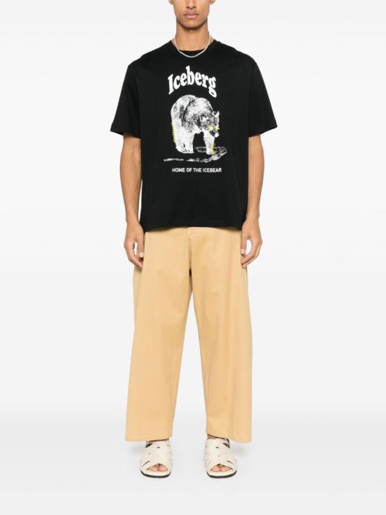 25SS 아이스 비 아이스버그 반팔 티셔츠 F025 63079000 Black - ICE B ICEBERG