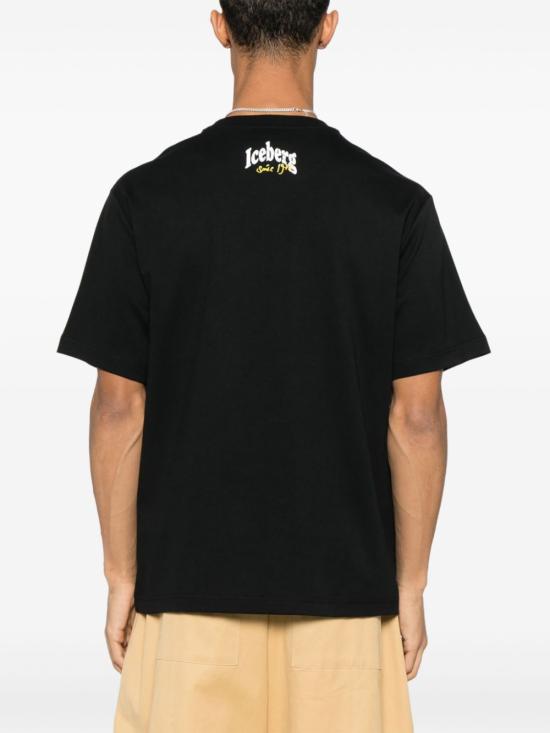25SS 아이스 비 아이스버그 반팔 티셔츠 F025 63079000 Black - ICE B ICEBERG