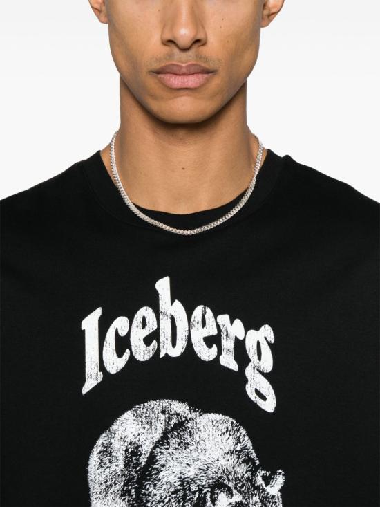 25SS 아이스 비 아이스버그 반팔 티셔츠 F025 63079000 Black - ICE B ICEBERG