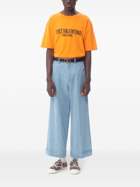 25SS 발렌티노 가라바니 반팔 티셔츠 6V3MG16P APG146 Orange - VALENTINO GARAVANI