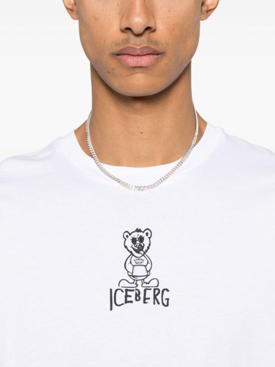 25SS 아이스 비 아이스버그 반팔 티셔츠 F018 63061101 White - ICE B ICEBERG