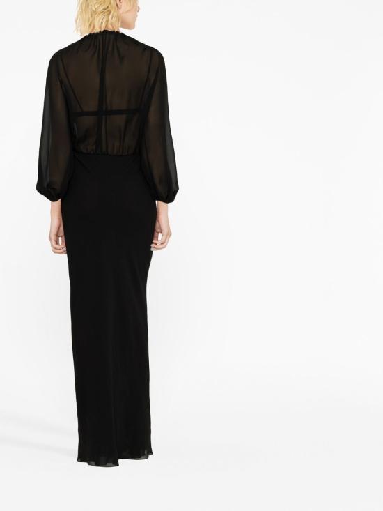  생로랑 롱 원피스 729106Y059R black - SAINT LAURENT