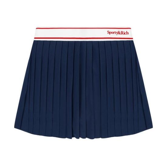  스포티앤리치 미디 스커트 SK005S406SN NAVY WHITE BRIGHT RED DOM
