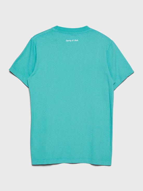  스포티앤리치 반팔 티셔츠 TS858 FADEDTEAL WHITE DOM - SPORTY & RICH