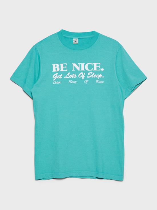  스포티앤리치 반팔 티셔츠 TS858 FADEDTEAL WHITE DOM
