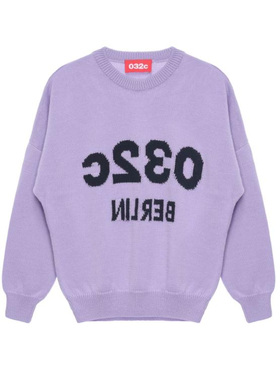  032C 긴팔 티셔츠 32CU241PRST005PP WASHED LILAC DOM