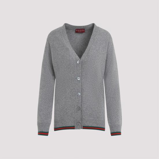 25SS 구찌 가디건 813834 XKEJC 1230 GREY MELANGE