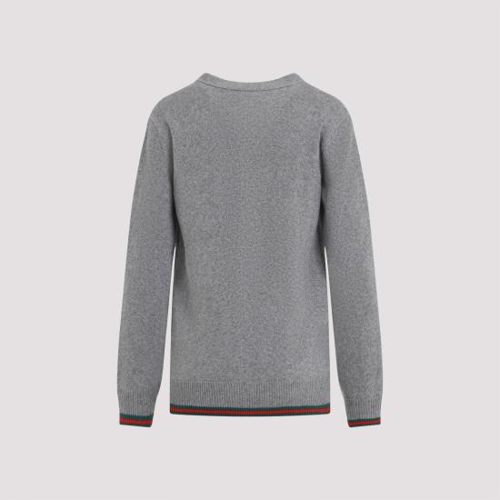 25SS 구찌 가디건 813834 XKEJC 1230 GREY MELANGE - GUCCI