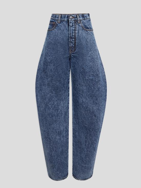 24FW 알라이아 데님 팬츠 AA9P01766T535 524 Bleuneige