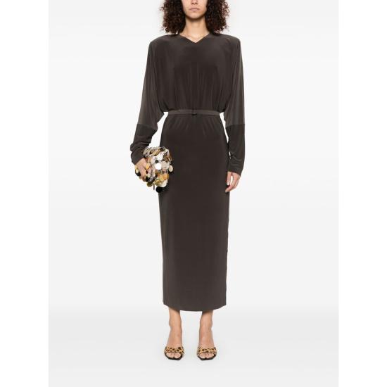 25SS 노마카말리 롱 원피스 KK4243PLG64823 ESPRE BROWN - NORMA KAMALI