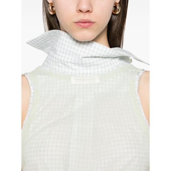 25SS 마르지엘라 블라우스 MTJ024 S51NL0046 688 GREEN WHITE - MAISON MARGIELA