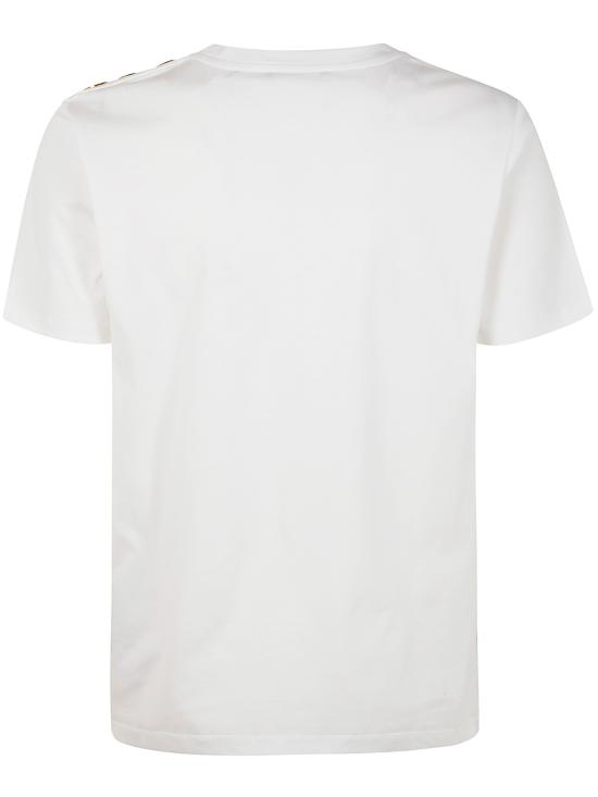 25SS 발망 반팔 티셔츠 BF1EF005BB02 096 GAB WHITE BLACK - BALMAIN