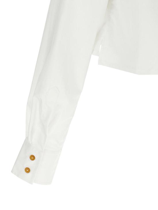 26SS 비비안웨스트우드 컷 오프 하트 셔츠 1501005UW009QA401 White - VIVIENNE WESTWOOD