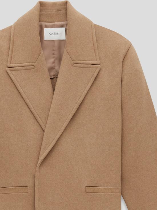 25SS 생로랑 코트 805977 Y2K392347 Brown - SAINT LAURENT