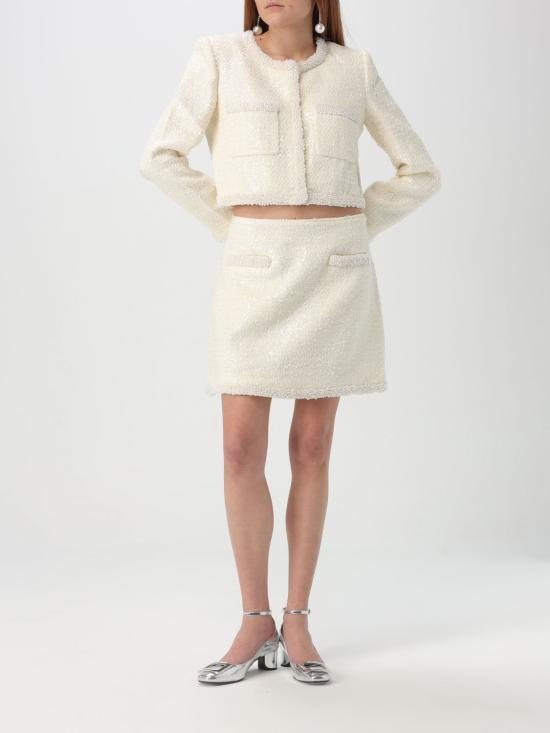 25FW 셀프 포트레이트 숏 스커트 RS25164SKC CREAM Yellow Cream - SELF PORTRAIT