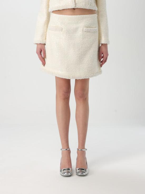 25FW 셀프 포트레이트 숏 스커트 RS25164SKC CREAM Yellow Cream