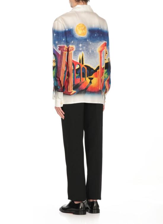25SS 카사블랑카 긴팔 셔츠 UMPS25SH00601MIDNIGHTACROPOLIS MULTICOLOR - CASABLANCA