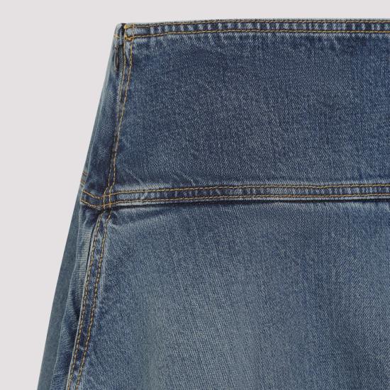 25SS 알라이아 숏 스커트 AA9J0561T536A 525 BLUE - ALAIA