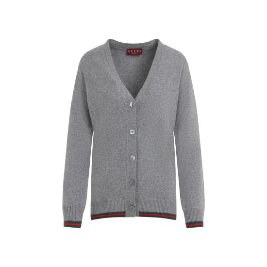 25SS 구찌 가디건 813834 XKEJC 1230 GREY MELANGE