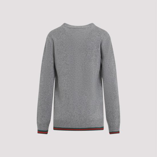 25SS 구찌 가디건 813834 XKEJC 1230 GREY MELANGE - GUCCI