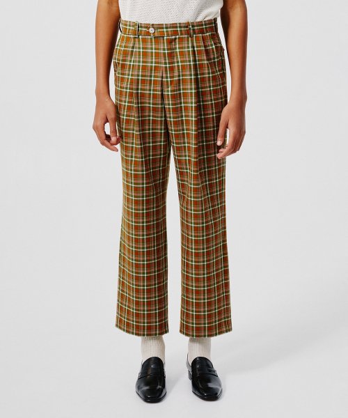  레이트 체크아웃 스트레이트 팬츠 LTCU3FRPN011GN GREEN DOM