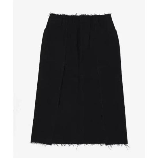  라프 시몬스 로우컷 데님 미디 스커트 231W4680099 DOM