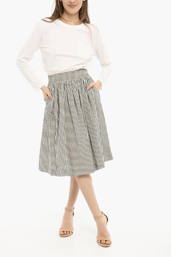  울리치 미디 스커트 CFWWSK0020FRUT2103 31010 Bianco Grigio - WOOLRICH