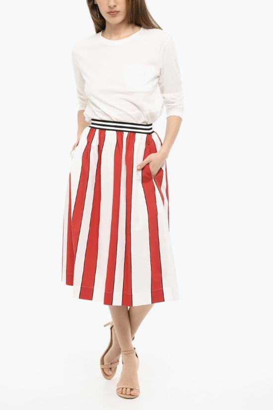  울리치 롱 스커트 CFWWSK0019FRUT2111 5355 Bianco Rosso - WOOLRICH