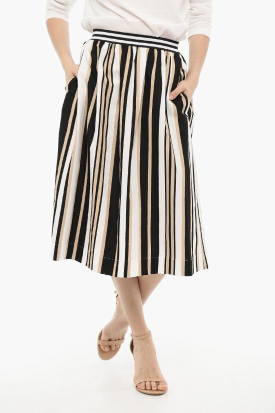  울리치 롱 스커트 CFWWSK0019FRUT2111 1514 Beige Bianco e Nero