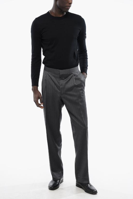  꼬르넬리아니 스트레이트 팬츠 675108 1110034 000 Gray - CORNELIANI
