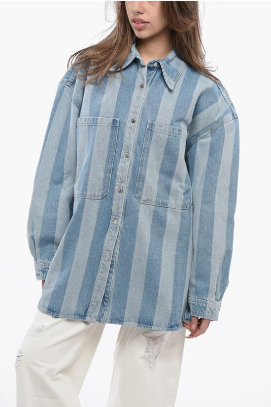  나누슈카 데님 자켓 NU24RSOW02052 F ECO LIGHT WASH Blue