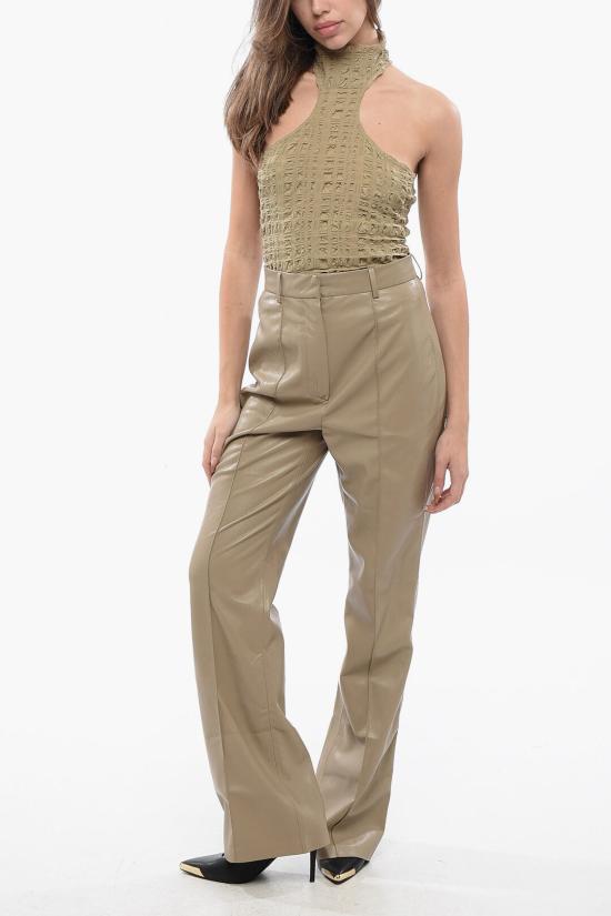  나누슈카 스트레이트 팬츠 NW24RSPA01579 0 ASHY TAUPE Beige - NANUSHKA