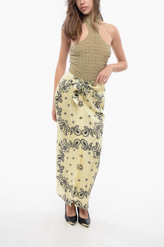  나누슈카 롱 스커트 NW23PFSK00811 0 BANDANA LARGE SCALE Yellow - NANUSHKA
