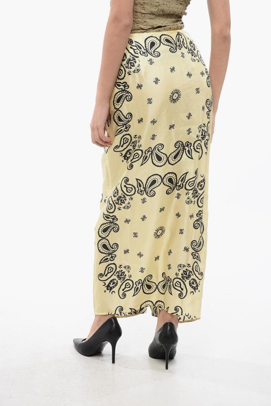  나누슈카 롱 스커트 NW23PFSK00811 0 BANDANA LARGE SCALE Yellow - NANUSHKA