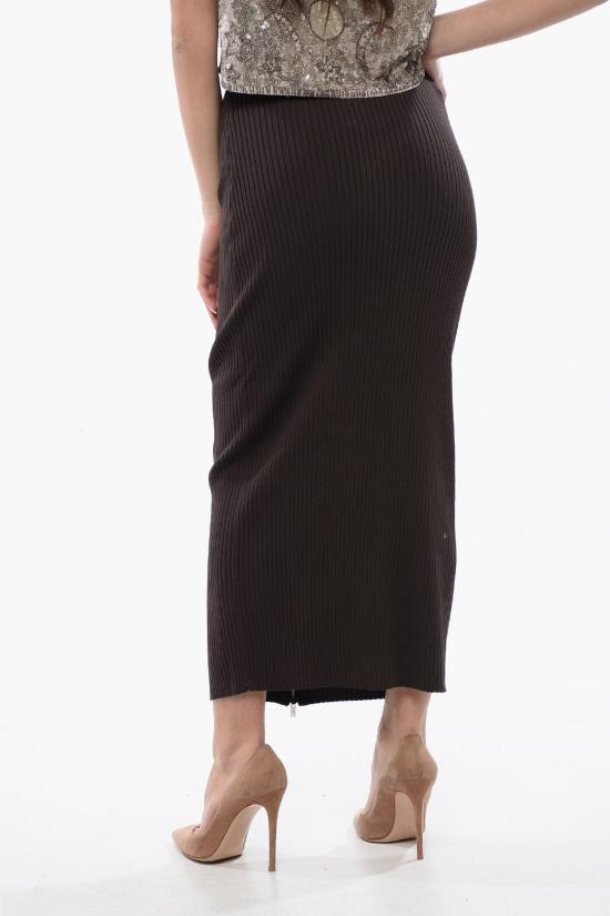  나누슈카 롱 스커트 NW24RSSK01178 0 DARK BROWN Brown - NANUSHKA