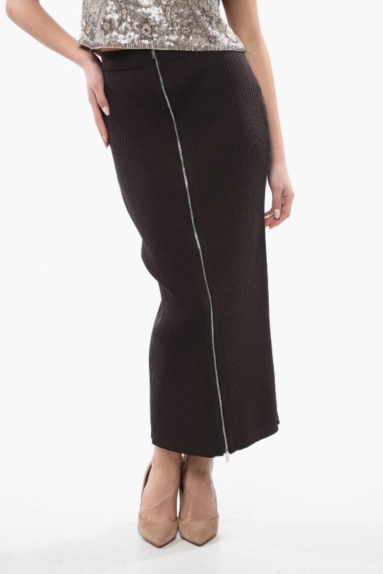  나누슈카 롱 스커트 NW24RSSK01178 0 DARK BROWN