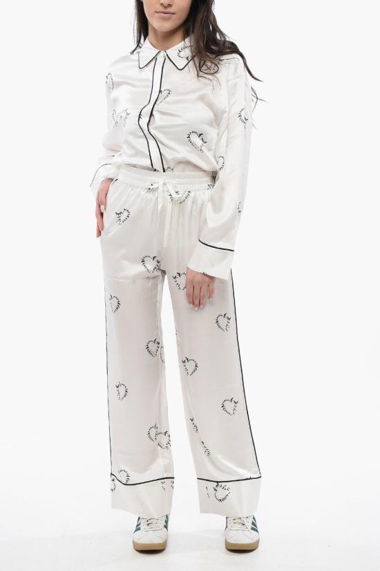  올세인츠 스트레이트 팬츠 SOFI W002CA ECRU WHITE Black White - ALLSAINTS