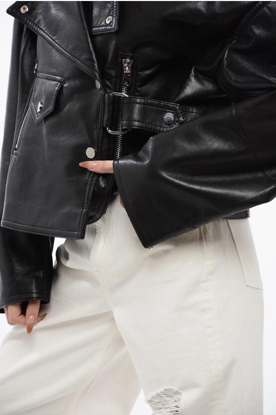  나누슈카 바이커 자켓 NW22CROW01799 0 BLACK Black - NANUSHKA